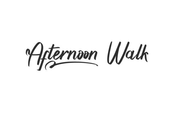 Afternoon Walk: A Calligraphy Font for Digital Brand Personality