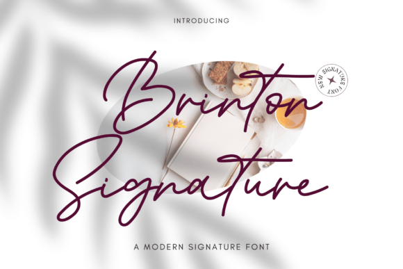 Brinton Signature: A Modern Script Font for Editorial Design