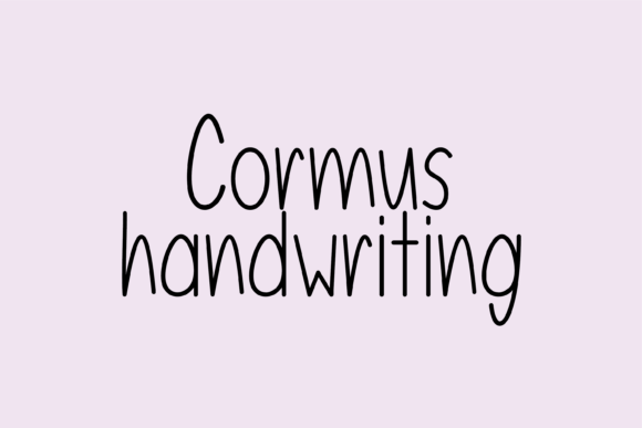 Cormus: A Friendly Script Font for Digital Design