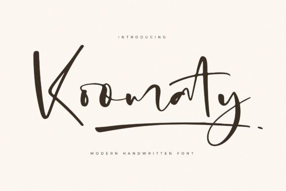 Koomaty: A Handwritten Font for Crafting Authentic Products