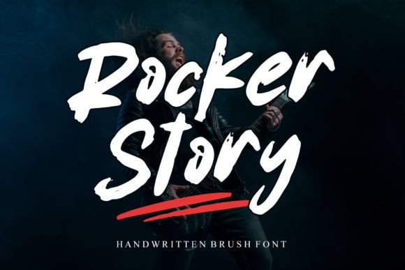 Rocker Story Font: A Handwritten Typeface for Real-World Branding