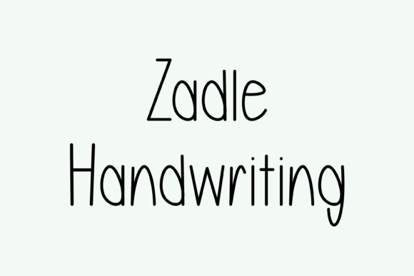 Zadle: A Friendly Handwritten Font for Editorial Design